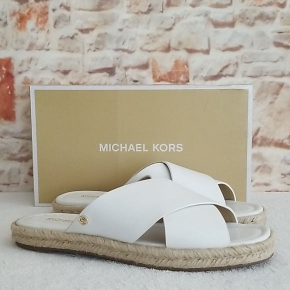 Michael Kors Shoes - New Michael Kors Linden Slide Flat Sandals